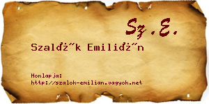 Szalók Emilián névjegykártya